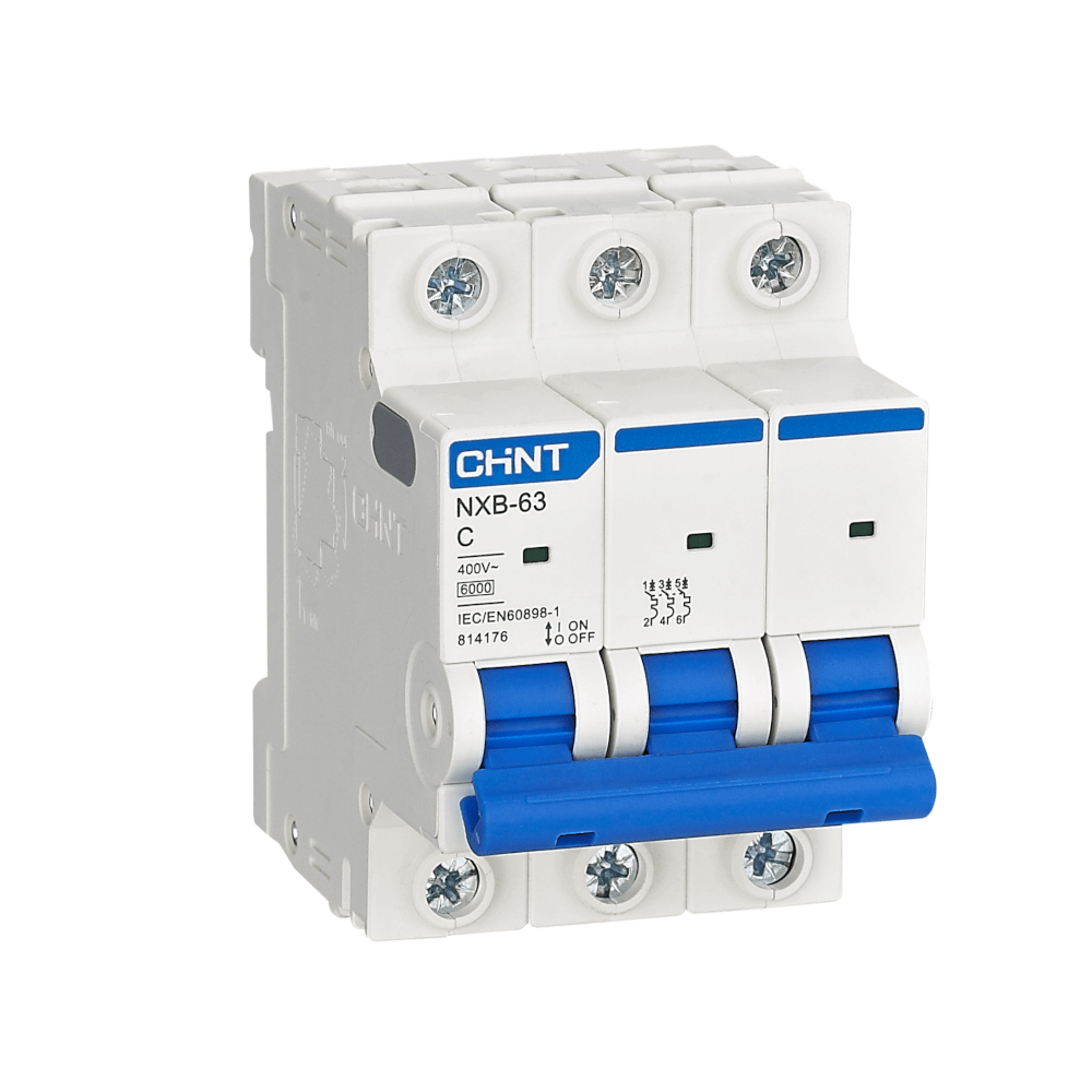 เซอร์กิตเบรกเกอร์ 63 แอมป์ 3 โพล 6KA CHINT MCB NXB-63 3P C63 TYPE C_1